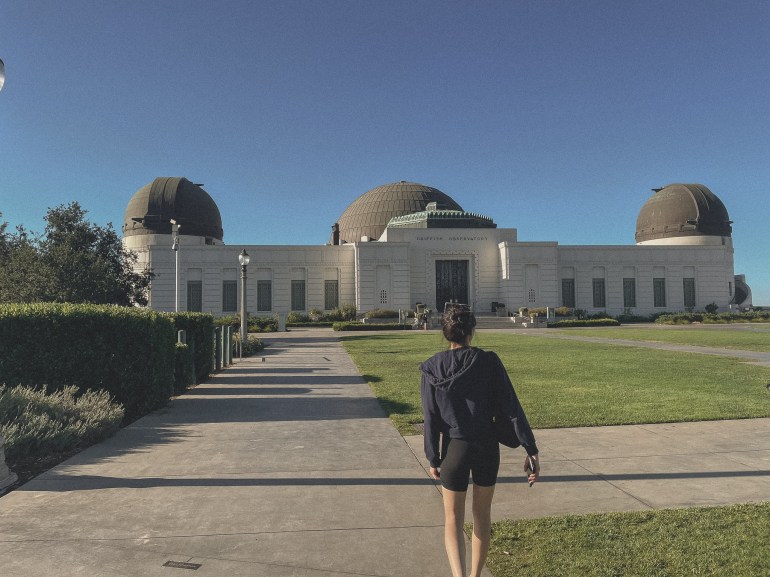 Close up view of the Griffith Observatory